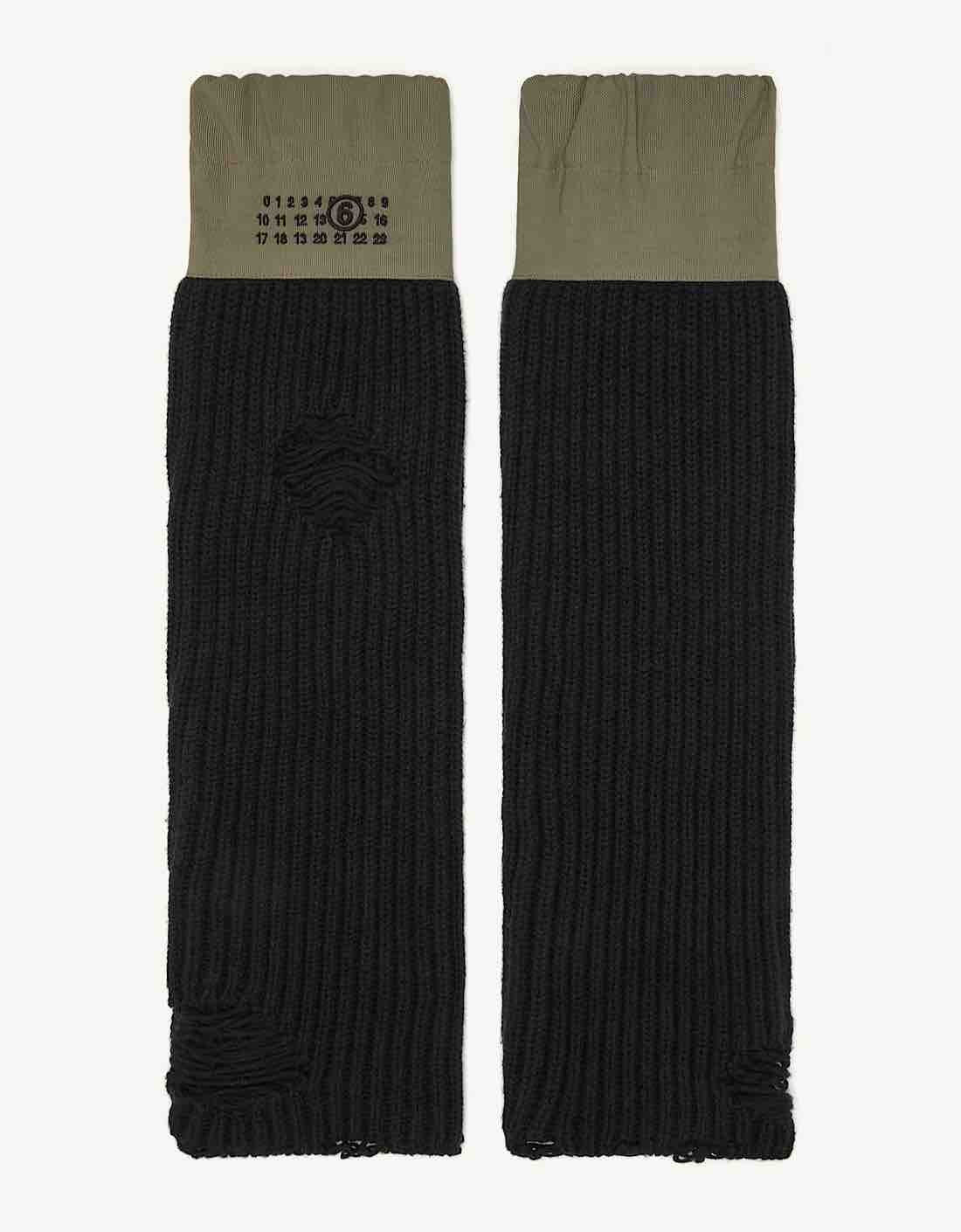 Two-fabric sleeves MM6