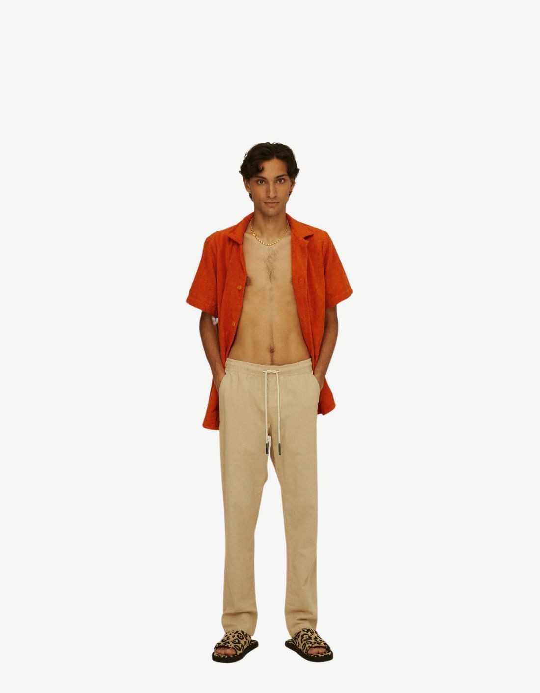 Beige Linen Pants