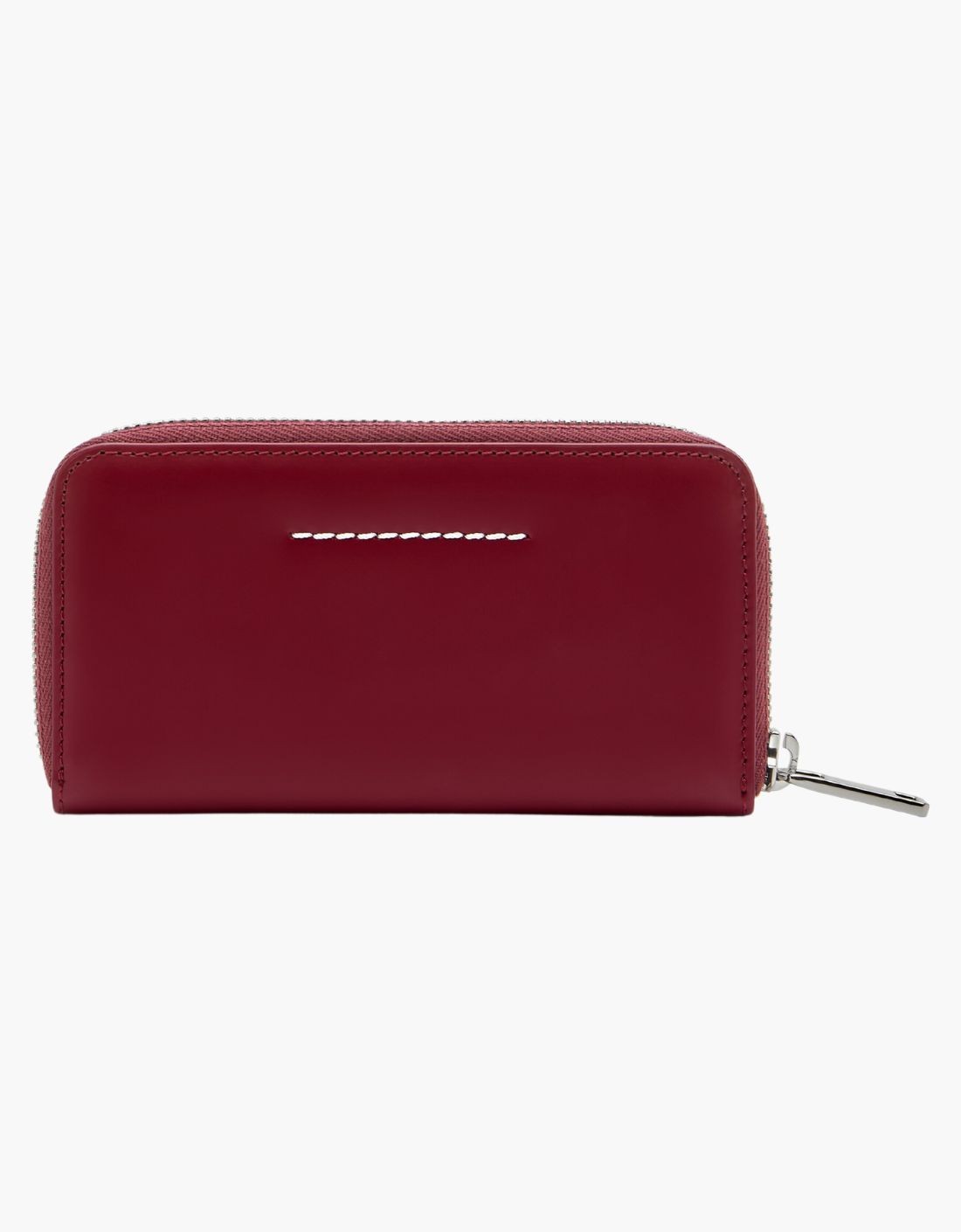 Cartera zip puntadas cuero