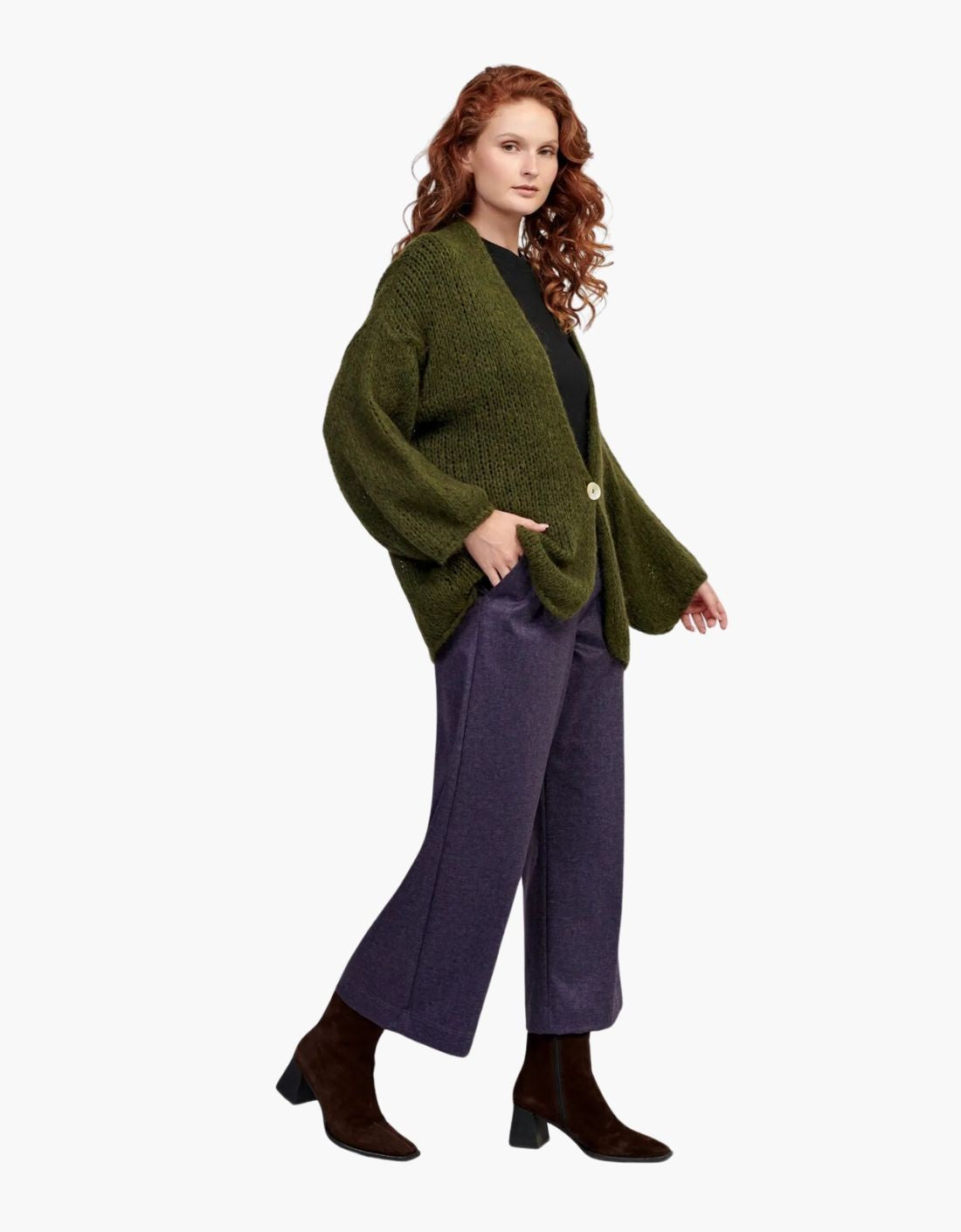 Pantalon capri "Eggplant"