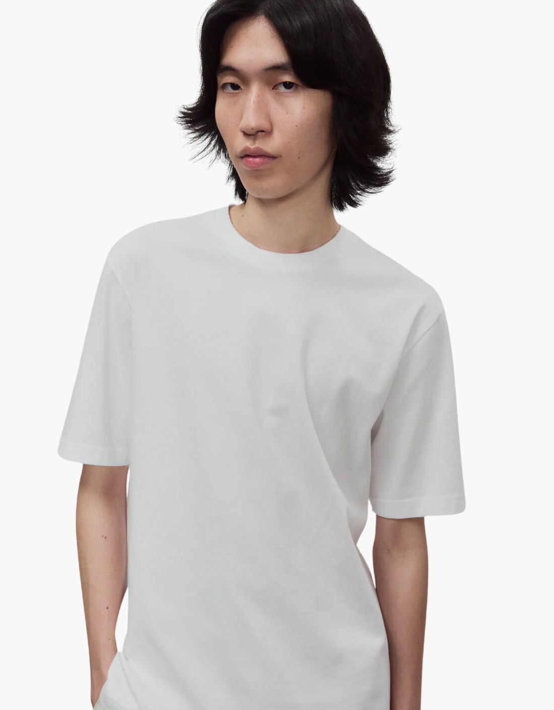 "Basic U" short-sleeved cotton T-shirt