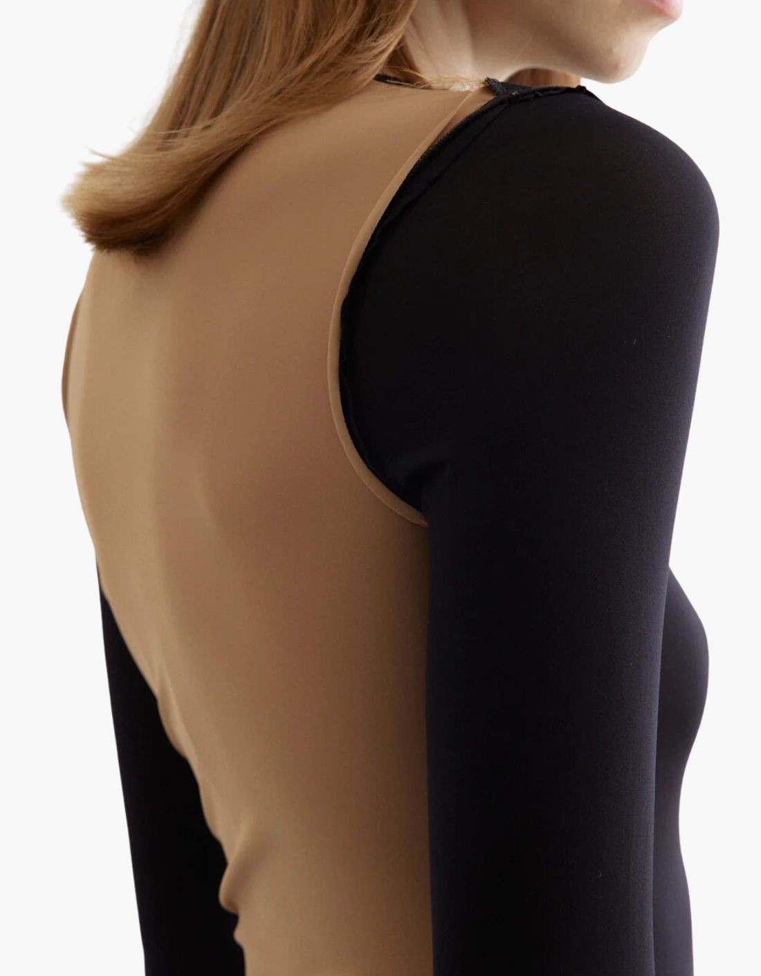 Top manga larga bicolor MM6