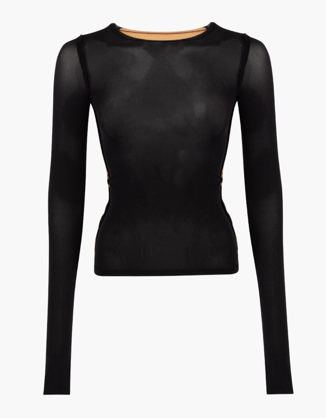 Top manga larga bicolor MM6