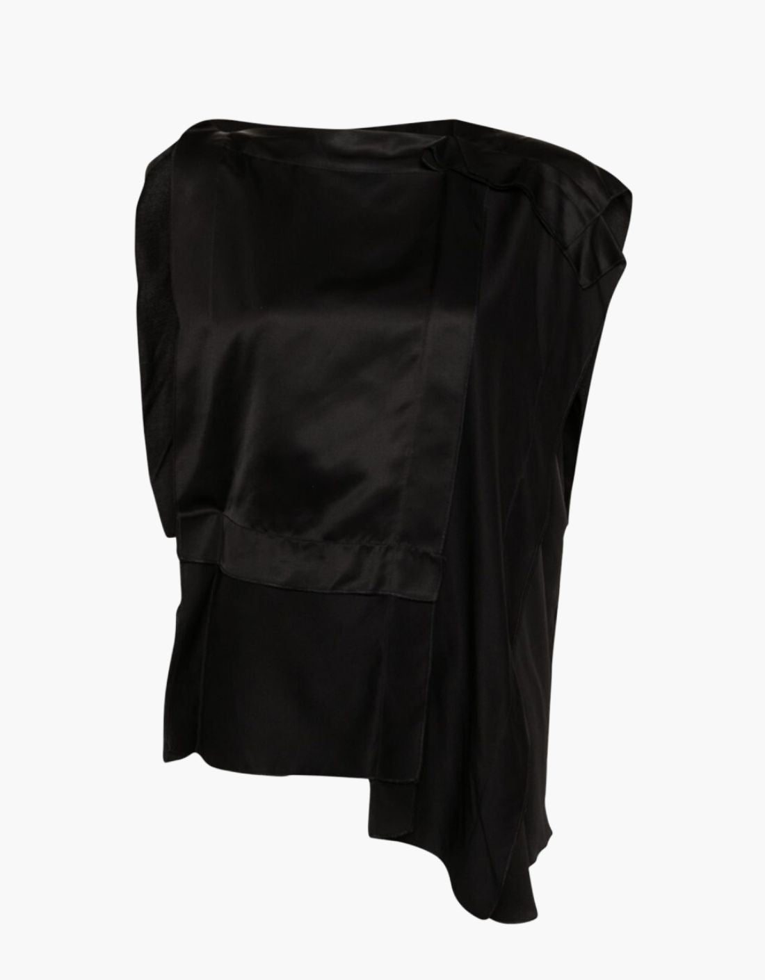 Black Asymmetrical Top - MM6