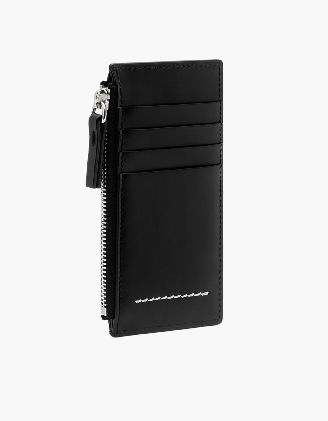 Black MM6 Numeric Zippered Card Holder - SA5UI0011