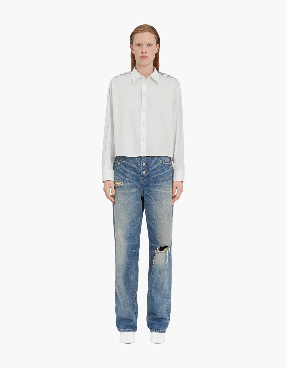 Two-tone poplin shirt MM6