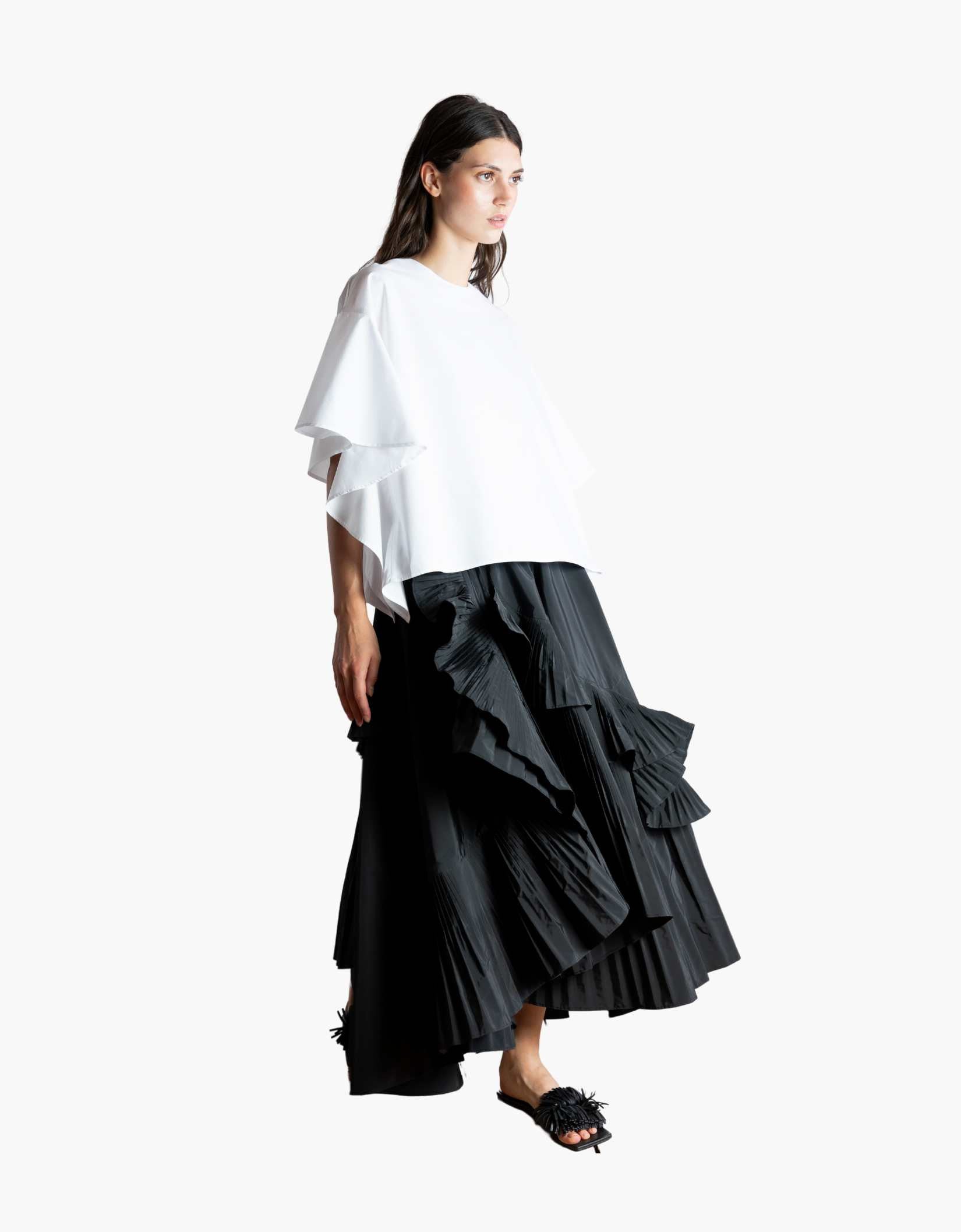 "Rizado" flounce skirt