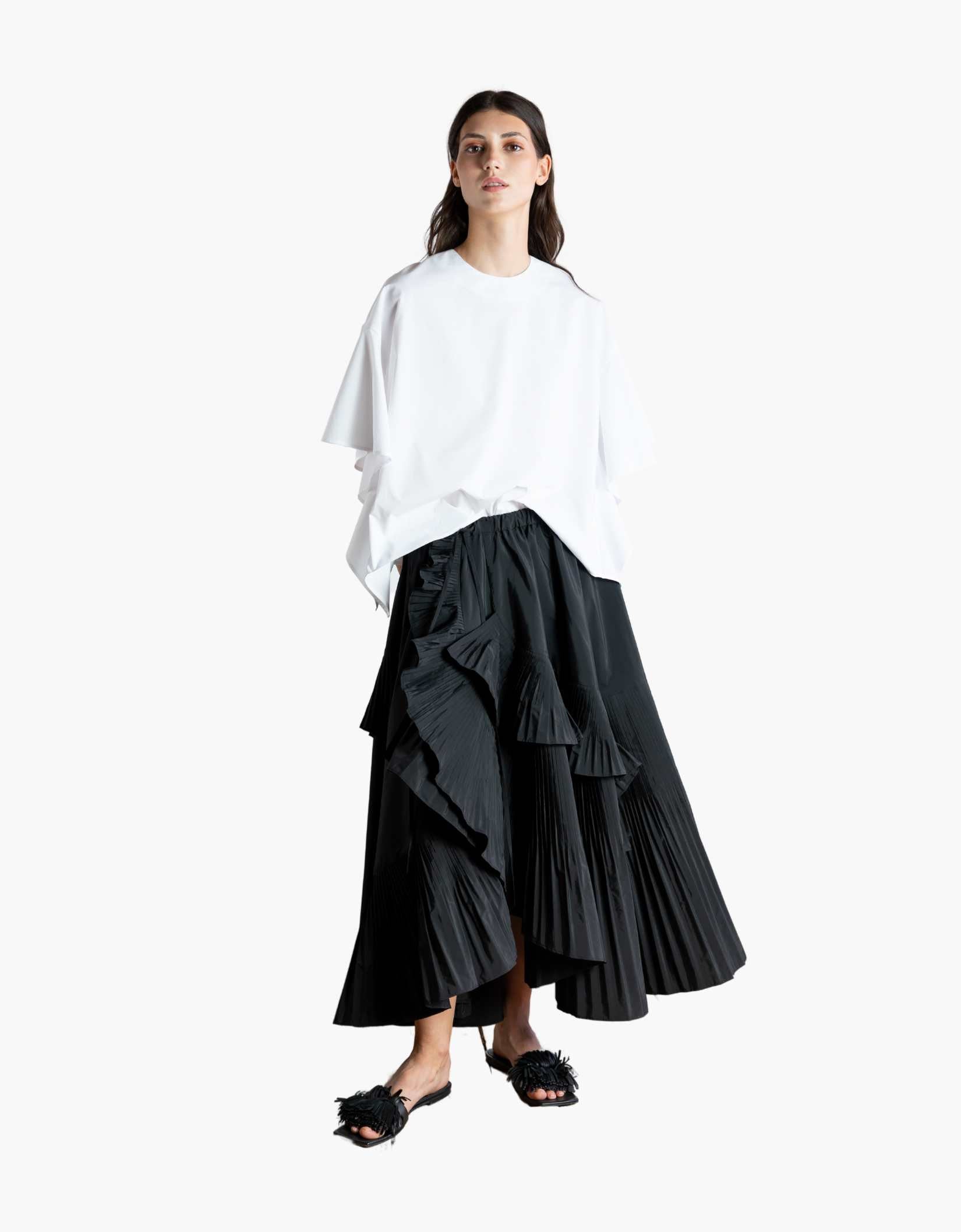 "Rizado" flounce skirt