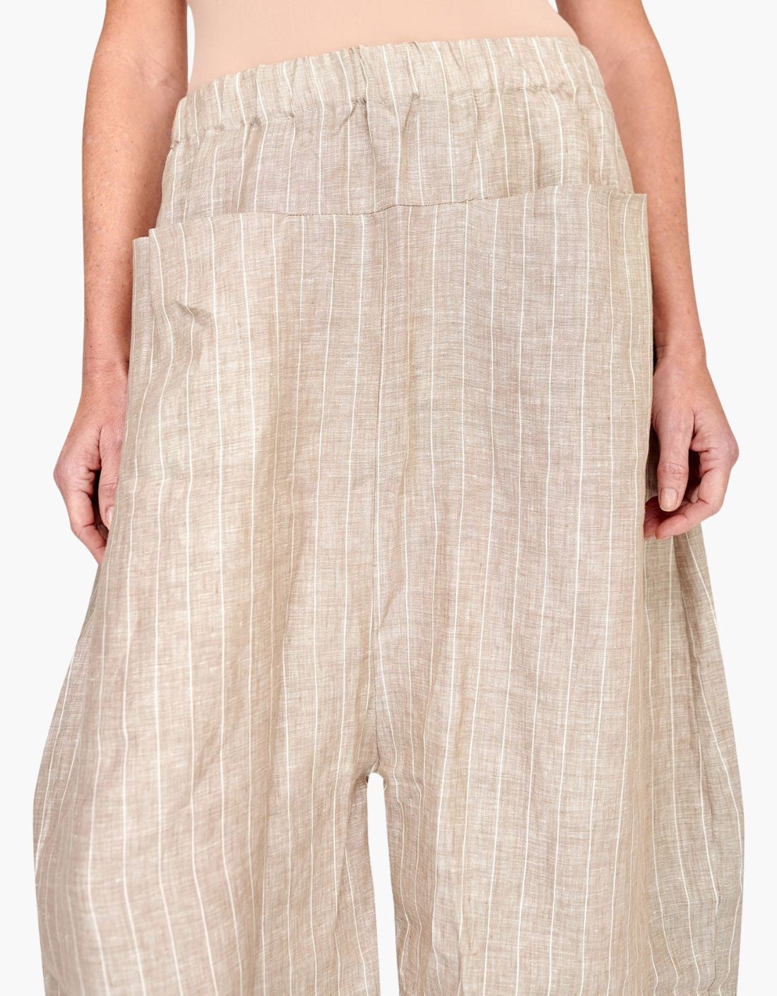 Pantalon Harem "Pyramid" 100% lino