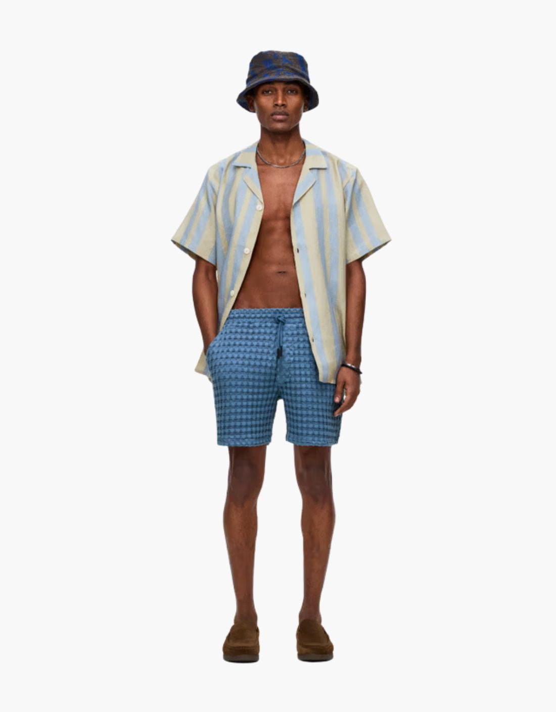 Bermuda "Waffle" - Azul