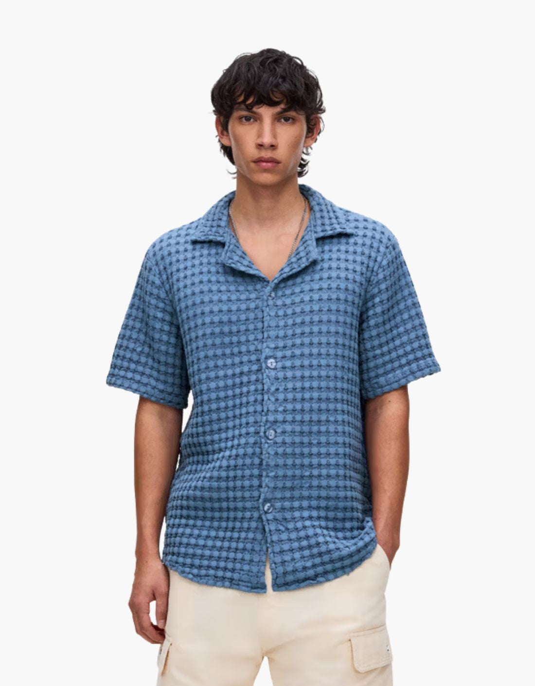 Camisa "Waffle" - Azul
