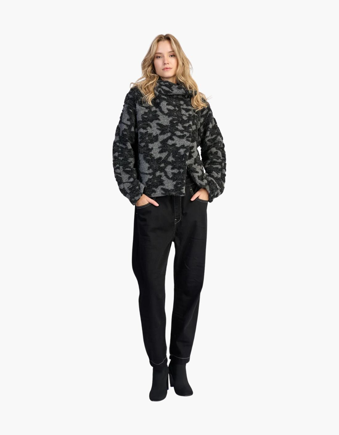 Shadow double-breasted button-down jacket