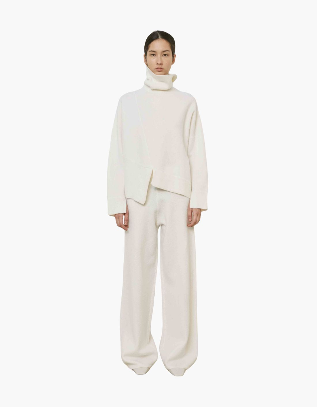 "Wisteria" high-neck wool sweater