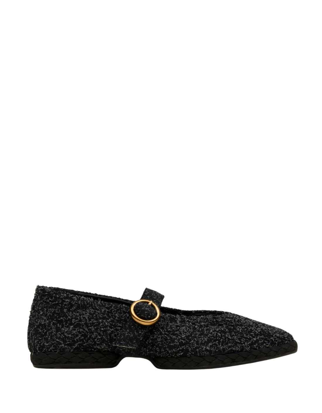 "Hana Bear" buckle ballerina