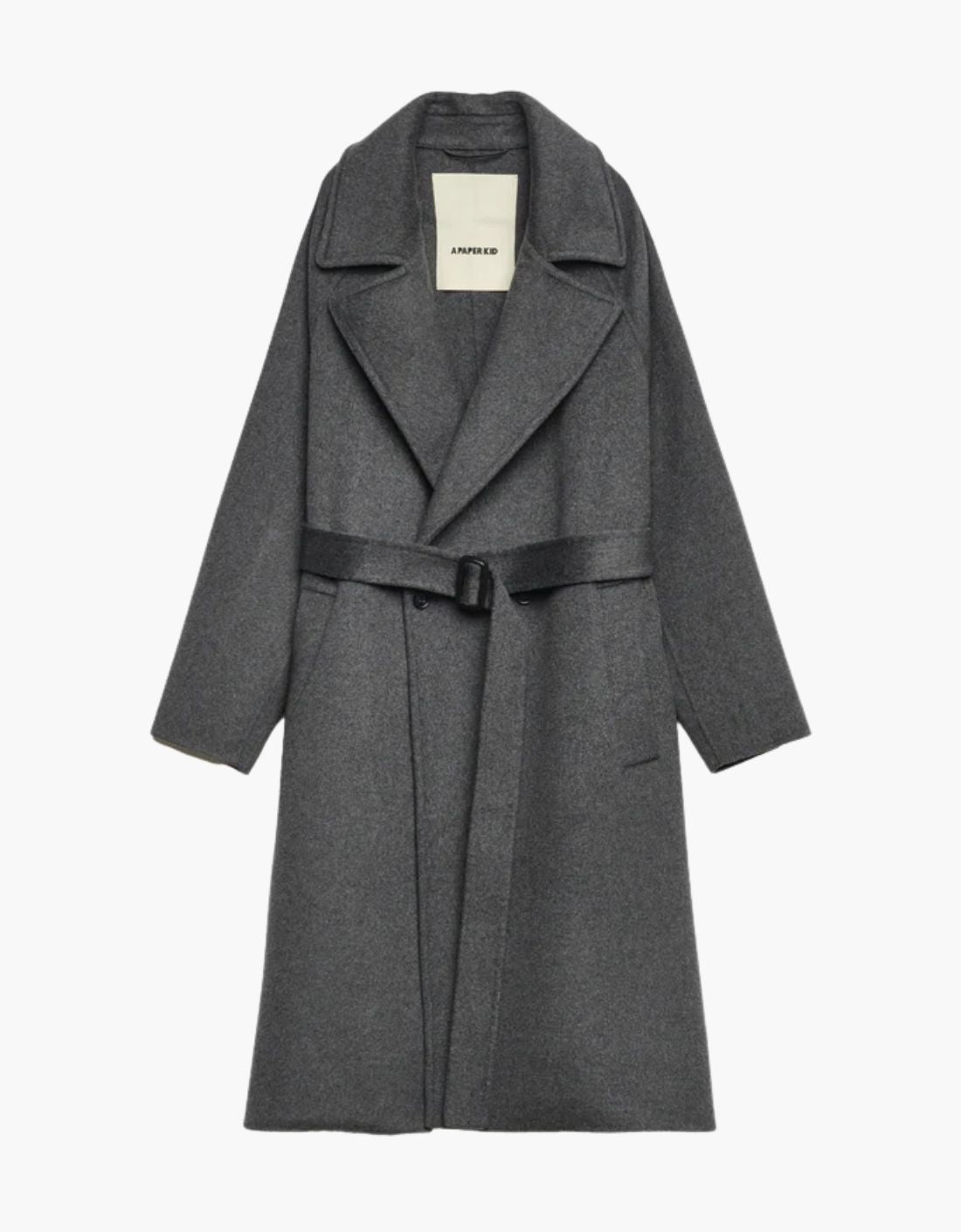Long grey "Senza" coat