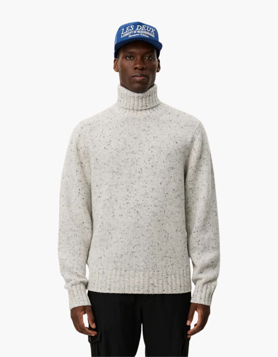 Jersey cuello vuelto "Gary" - Gris jaspeado