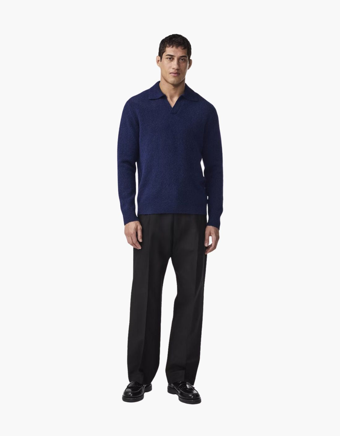 "Hope" boucle polo sweater