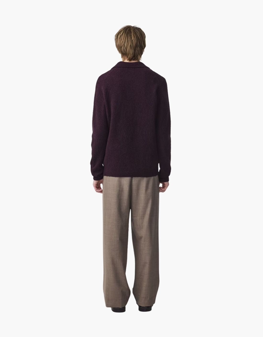 "Hope" boucle polo sweater