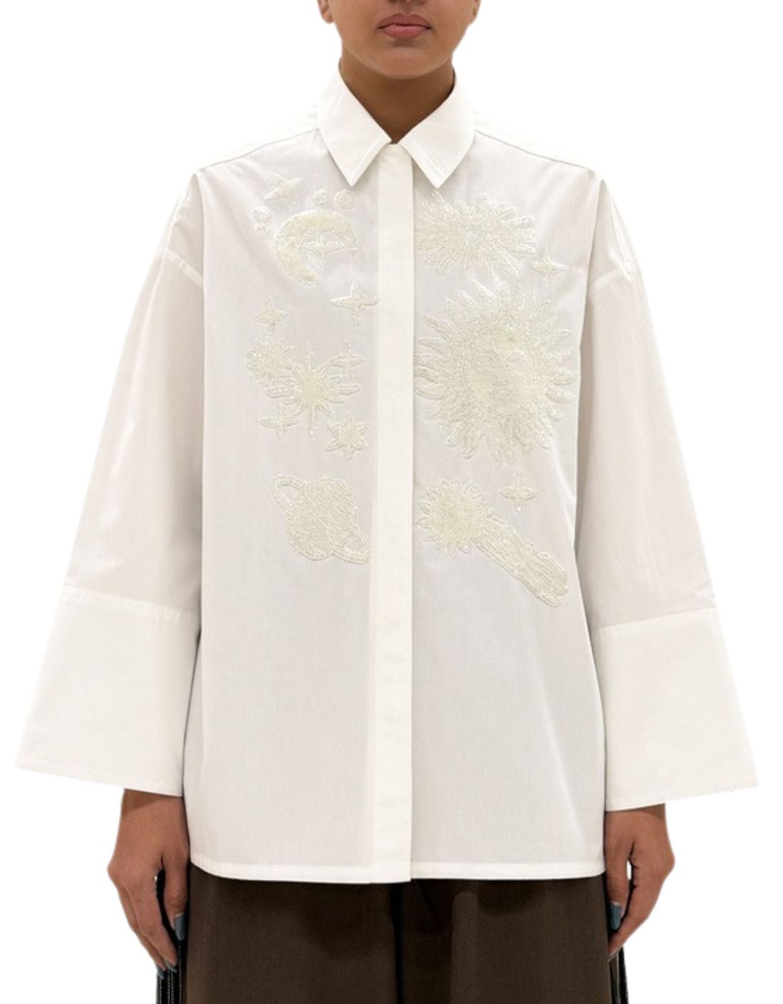 Camisa con abalorios planetas "Guldaudi"