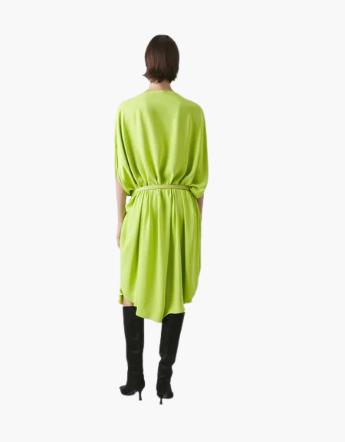 Vestido MM6 Verde Neón con Cinturón