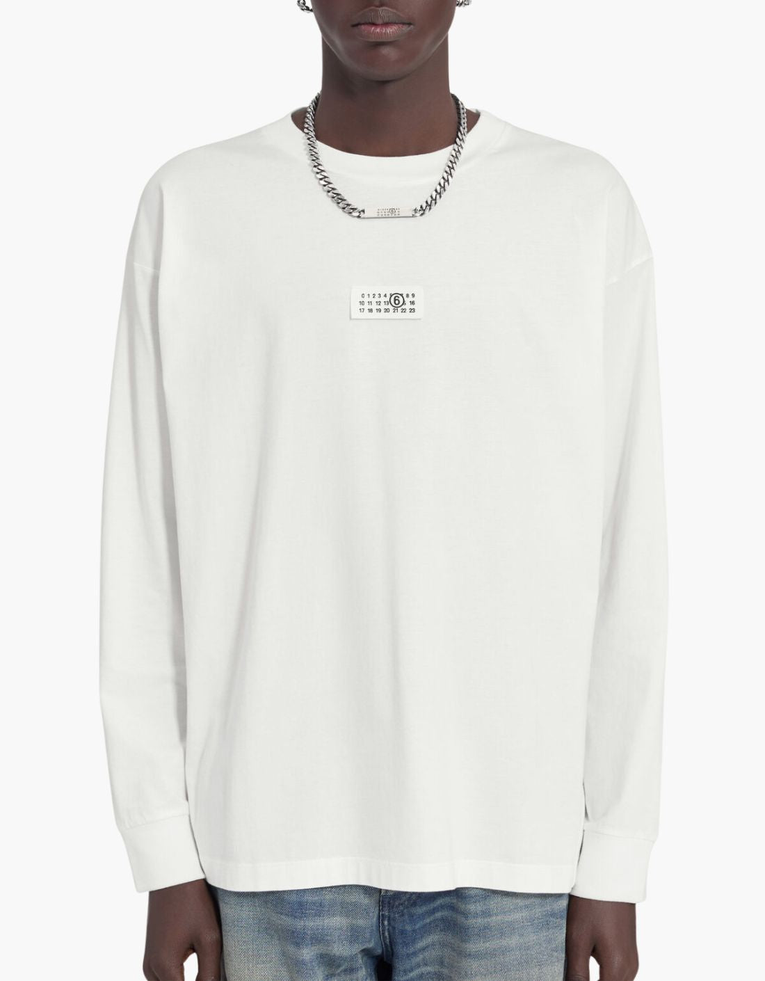 Camiseta manga larga "Numeric Label" MM6