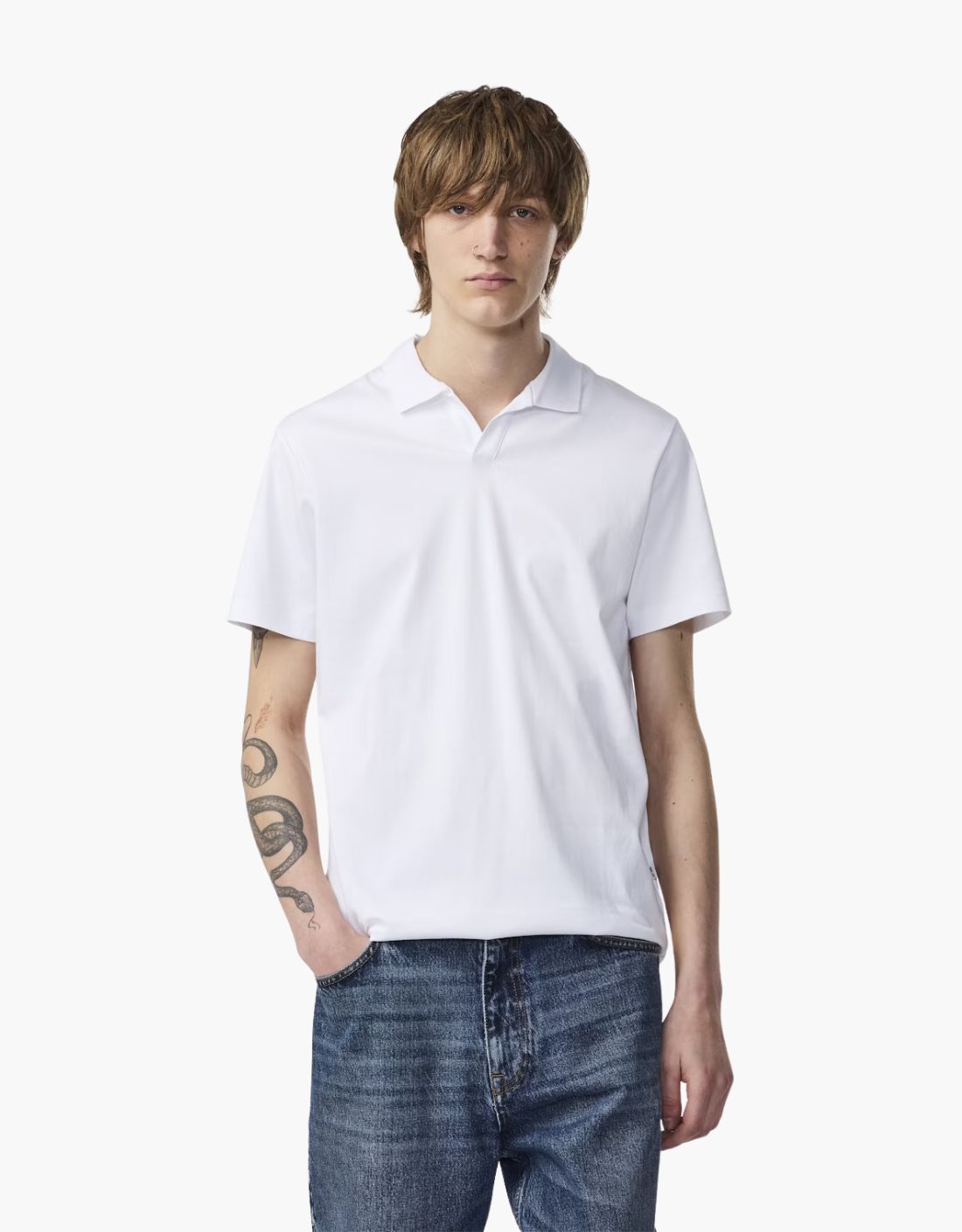 "Paul SS" open neck polo