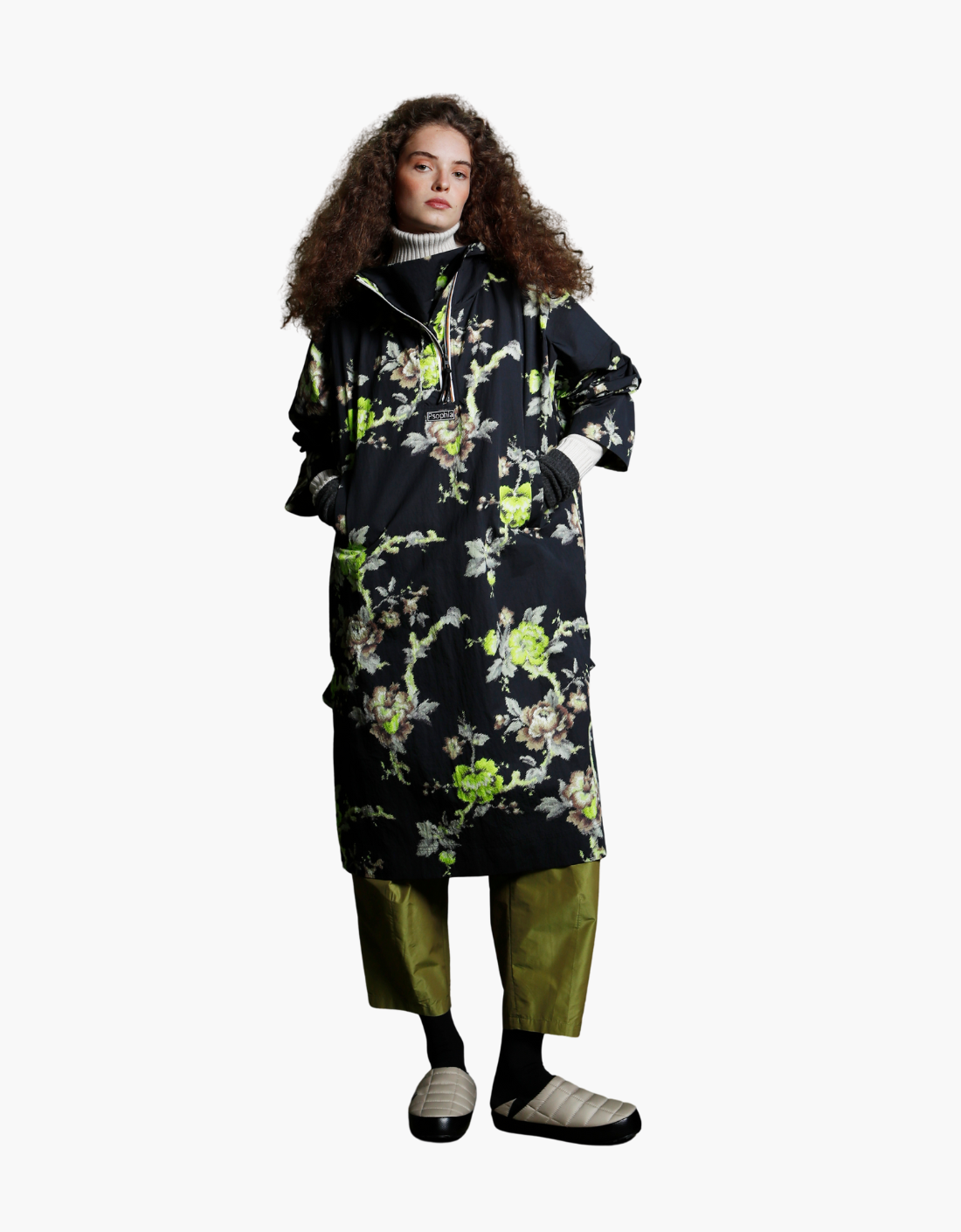 Chubasquero largo "Indian Flower"