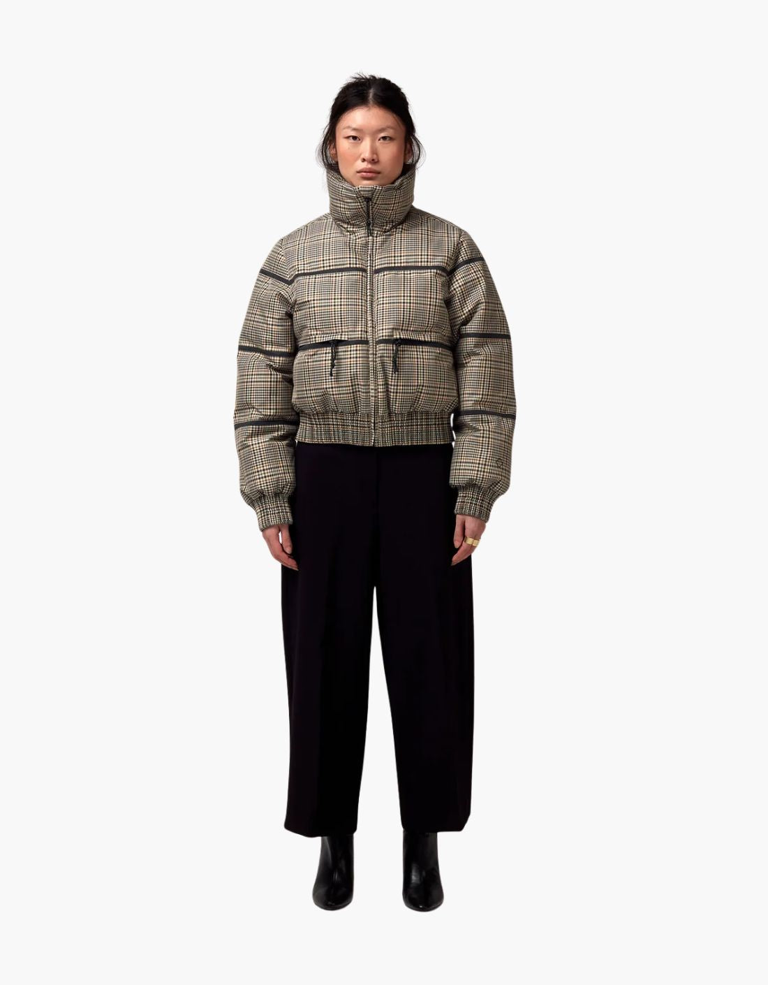 "Amaya Classic Check" quilted coat