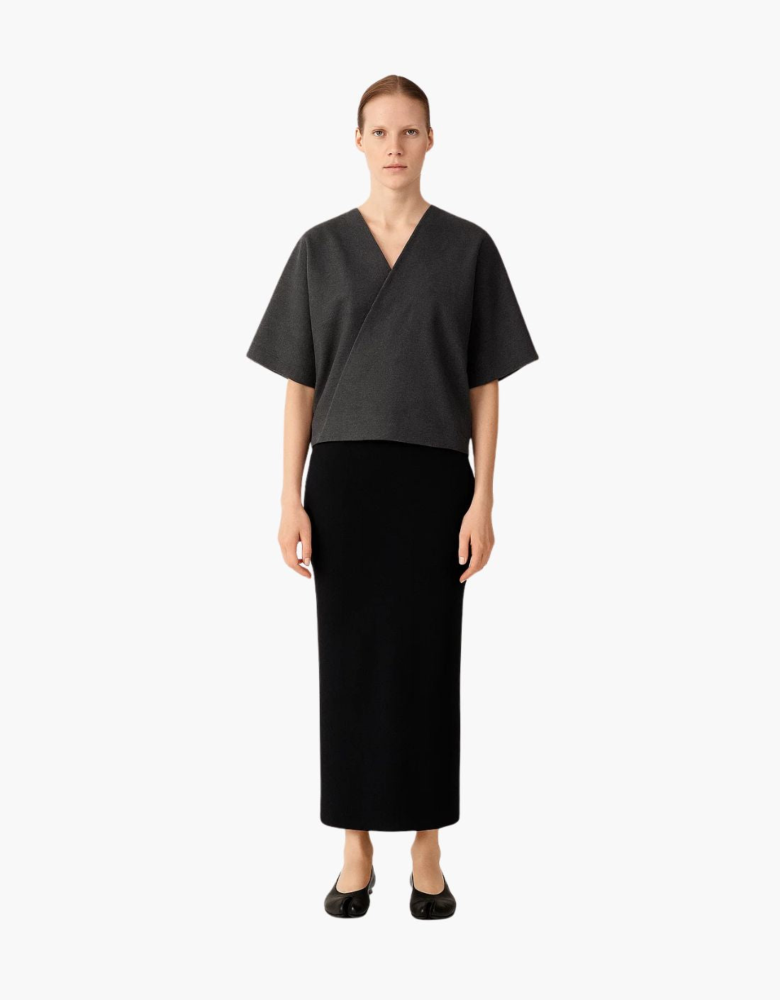 "Découpe" Kimono style wrap blouse - MM6