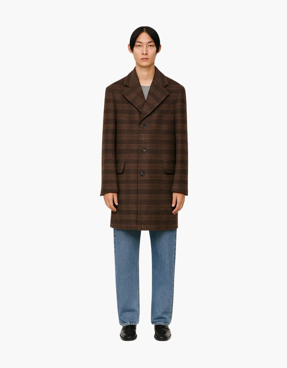 "Wales" checked wool coat - MM6
