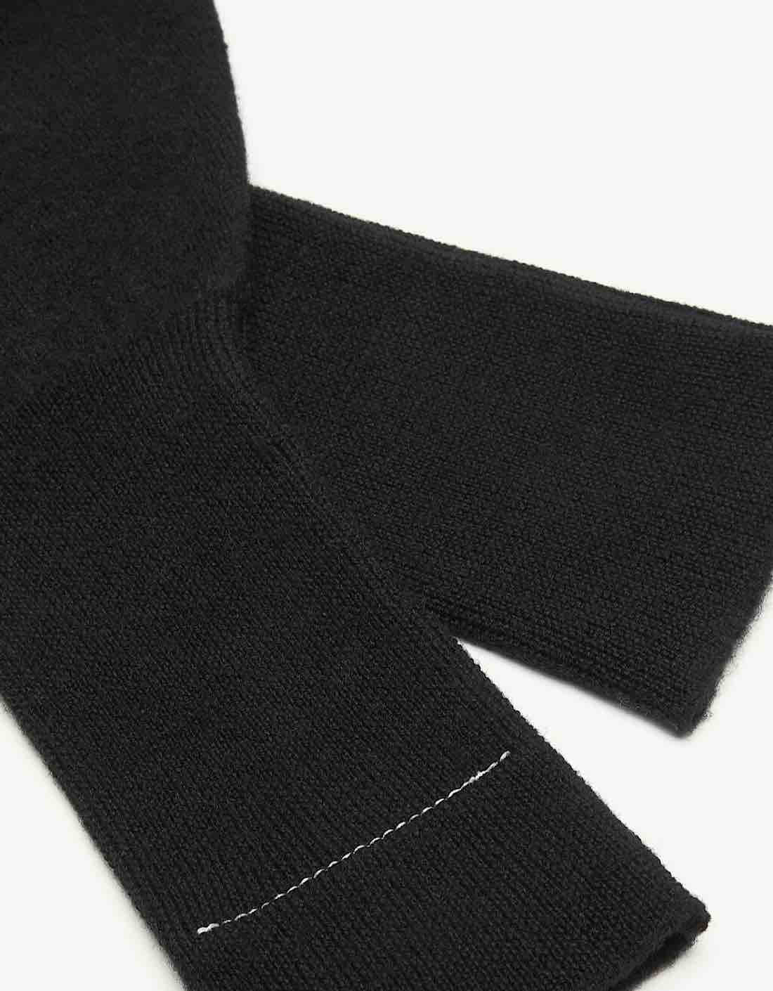 Guantes lana negro MM6