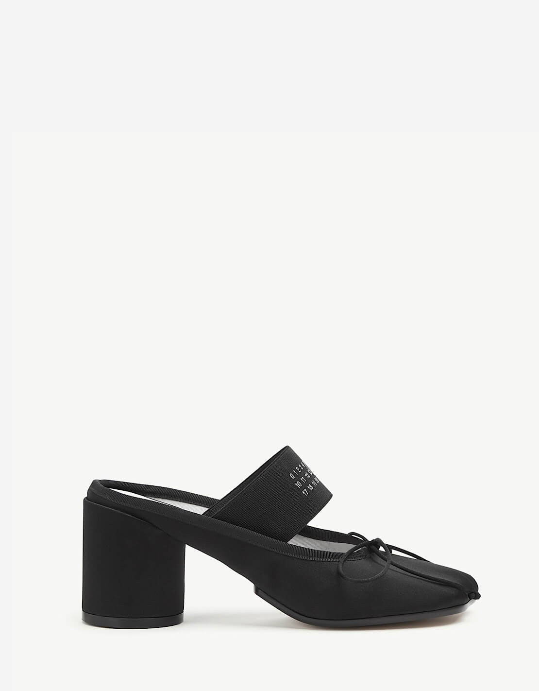 Bailarina Anatomic Tacón Satén - MM6 NEGRO