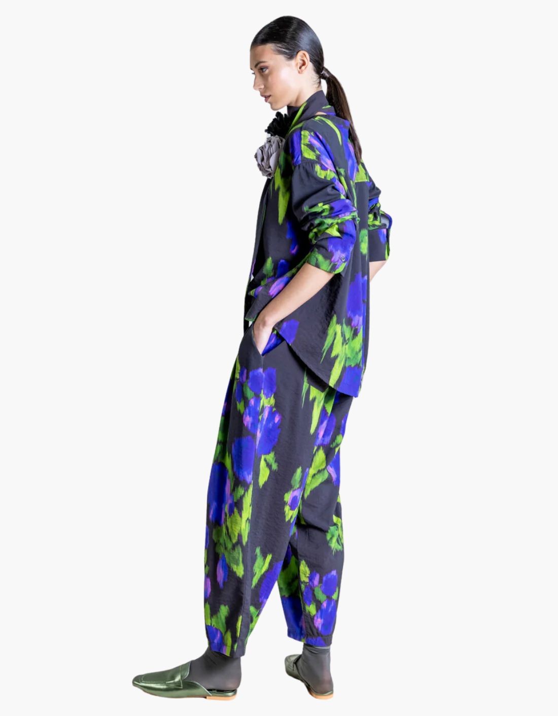 Camisa printed silk