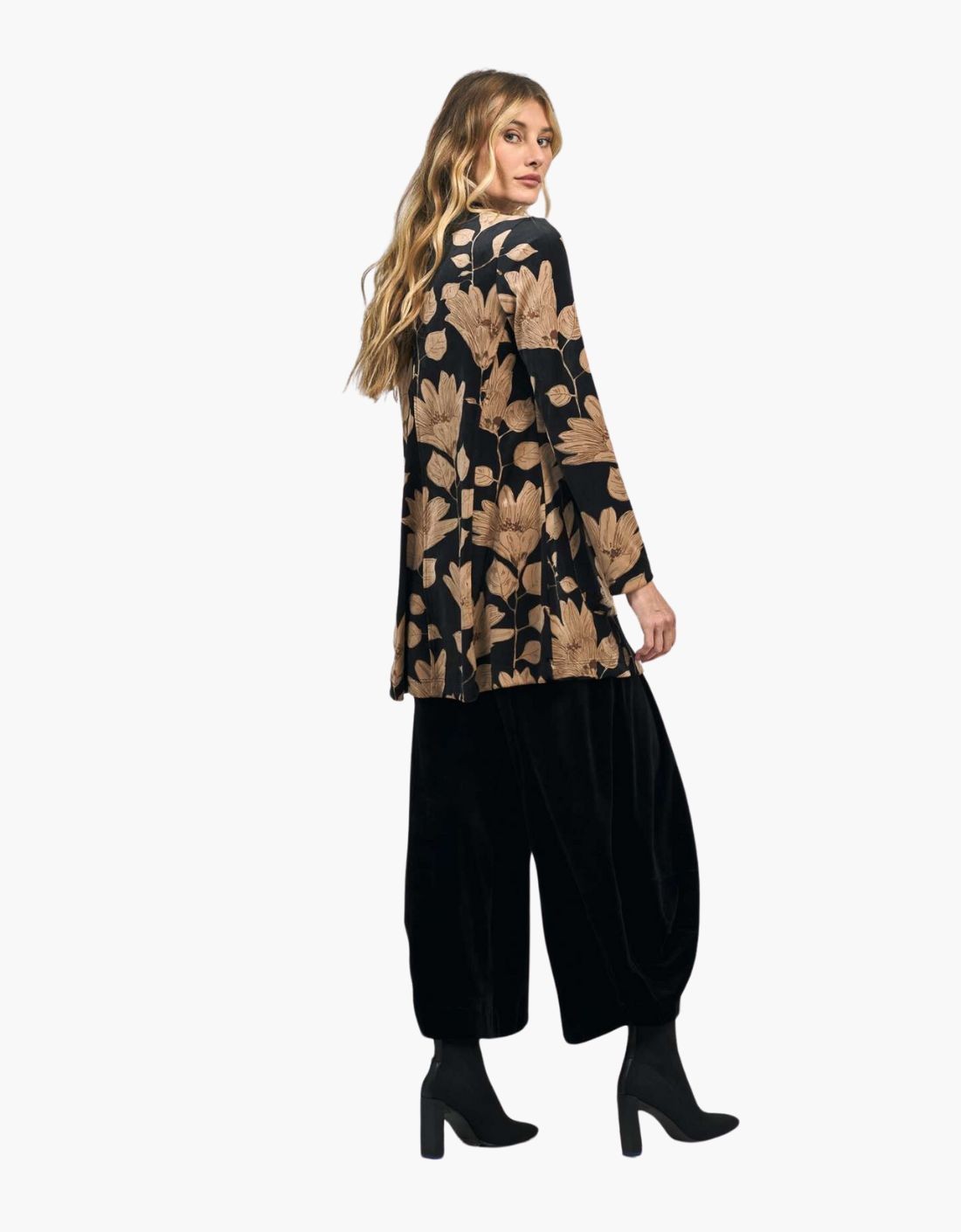 Pantalon terciopelo negro "Ava" - AP810B
