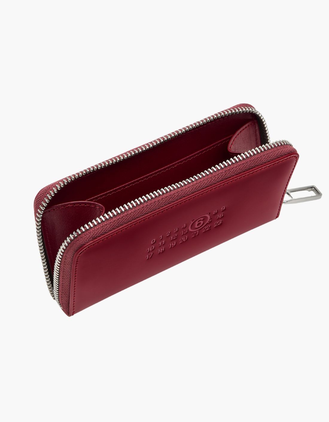 Cartera zip puntadas cuero