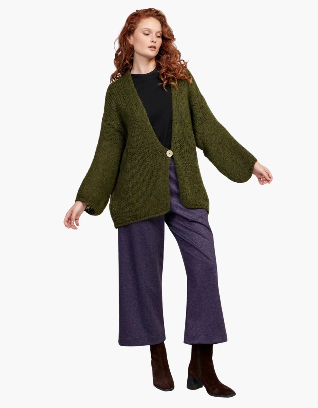 Pantalon capri "Eggplant"