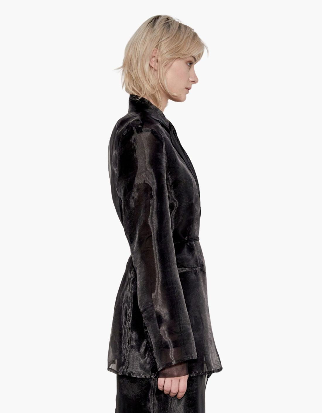 Chaqueta organza citurón - M4IW01