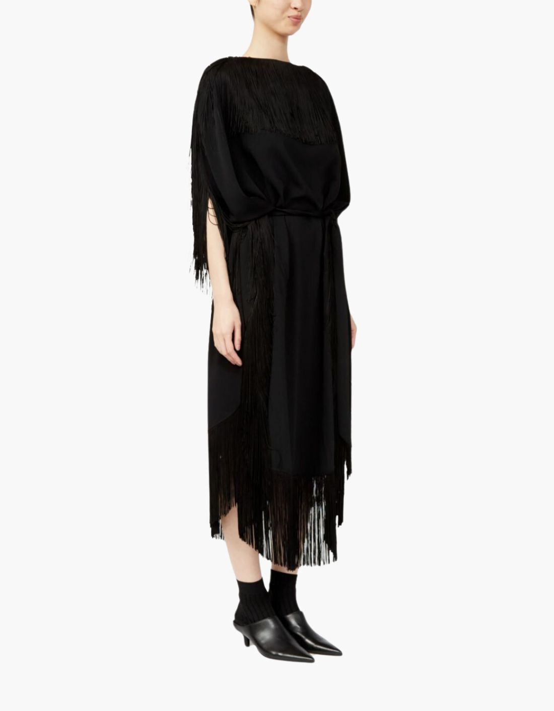 Vestido Midi Flecos MM6