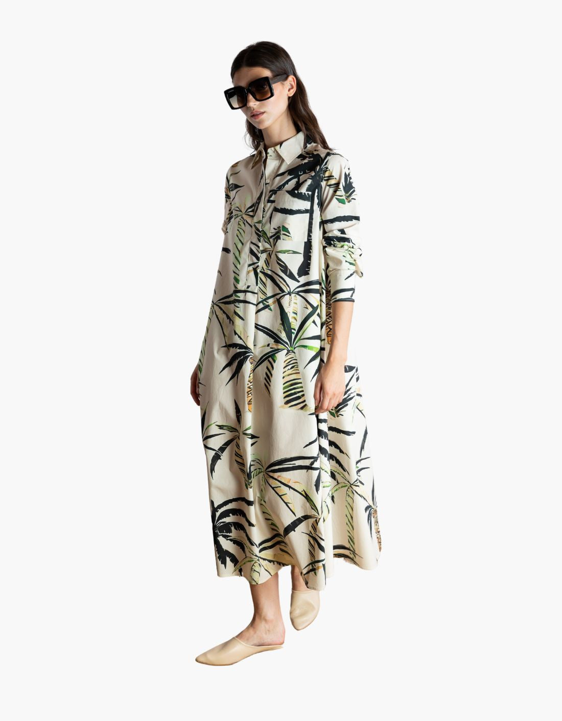 Vestido "Palmeras" manga larga