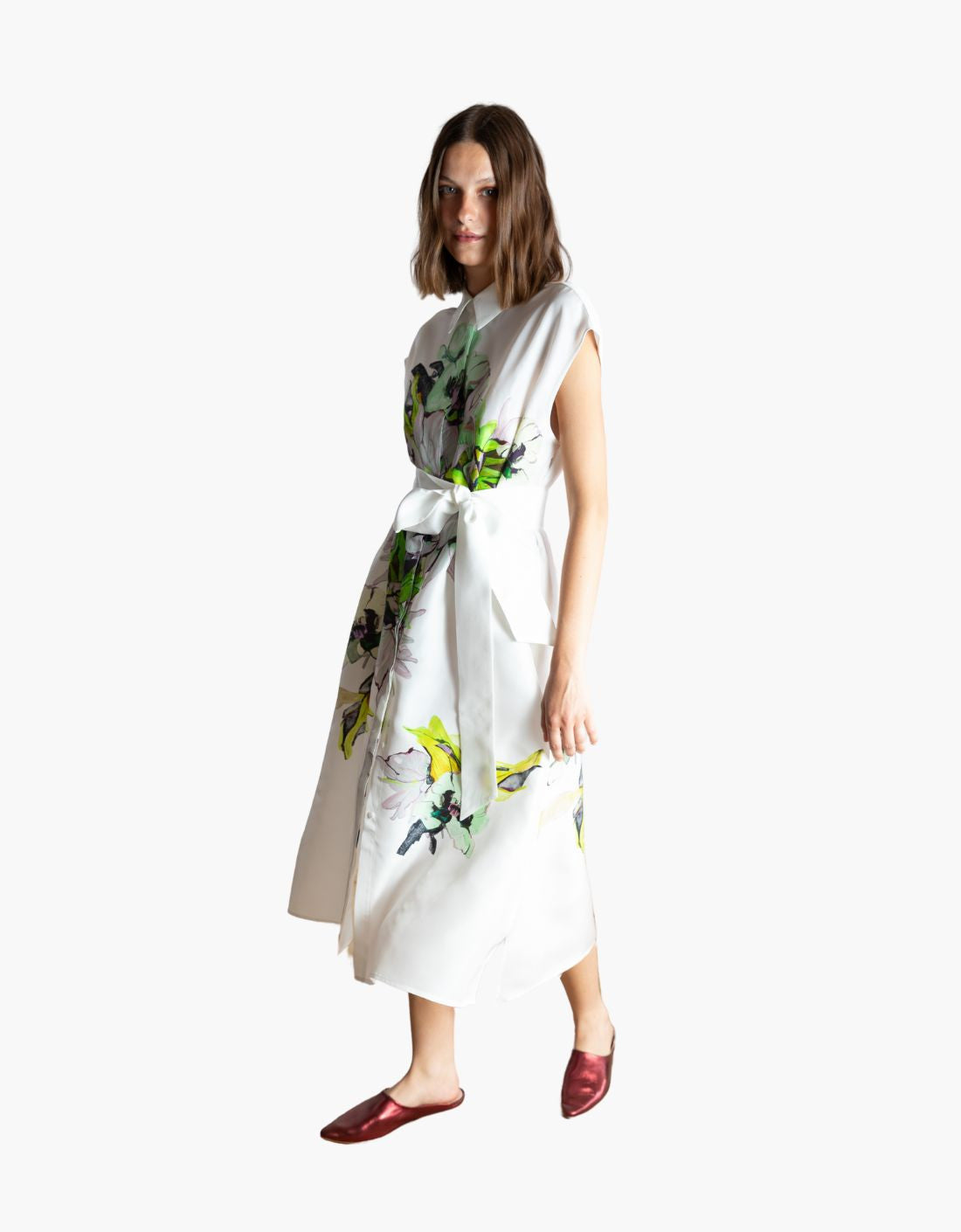 Vestido seda "Lily" camisero