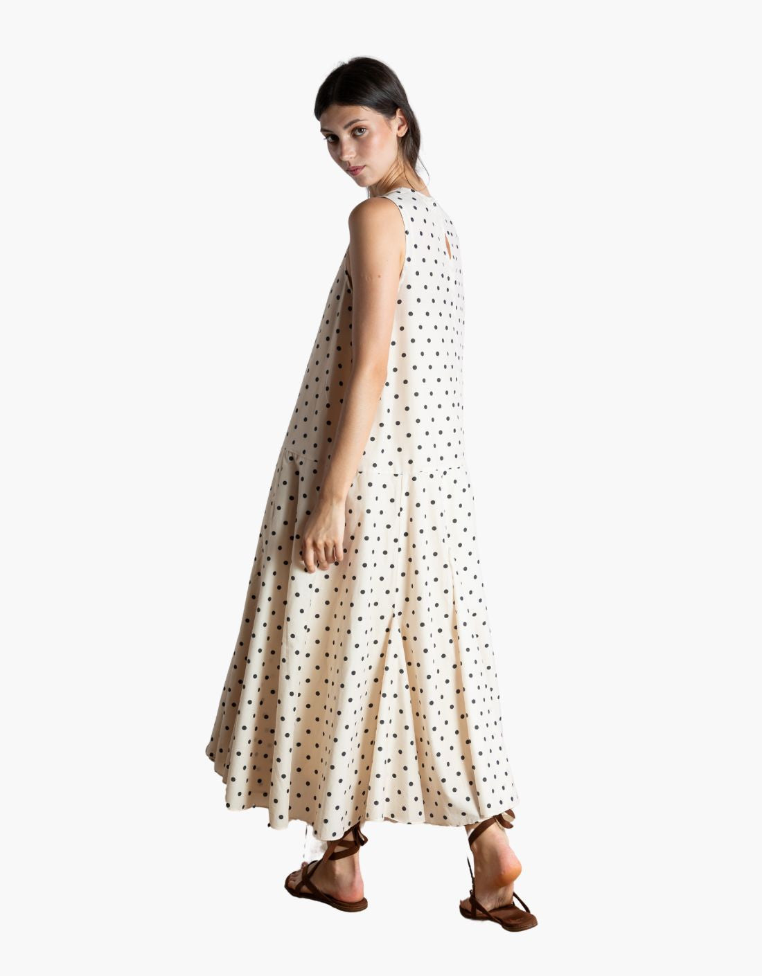 Vestido lunares B/N