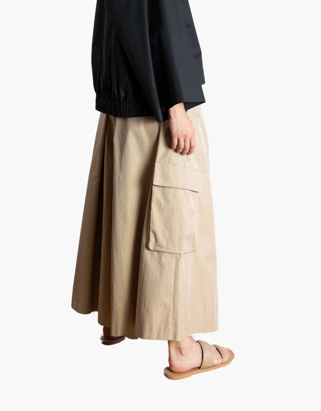 Falda-pantalon bolsillos con cinturón