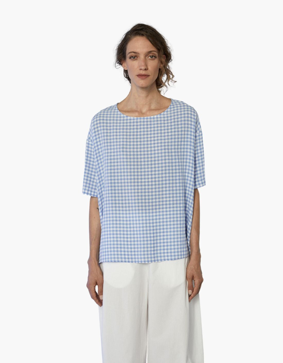 Blusa amplia Vichy