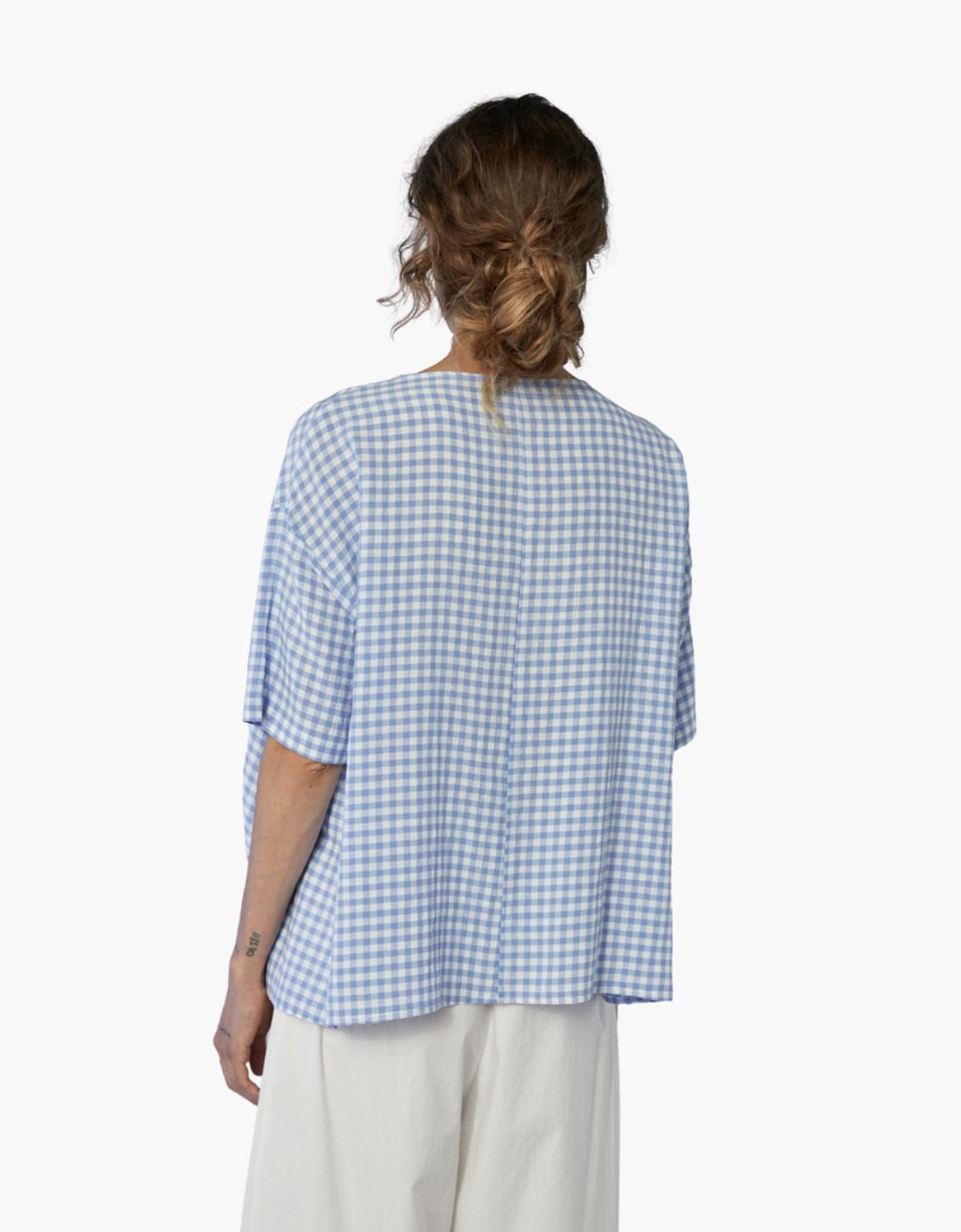 Blusa amplia Vichy
