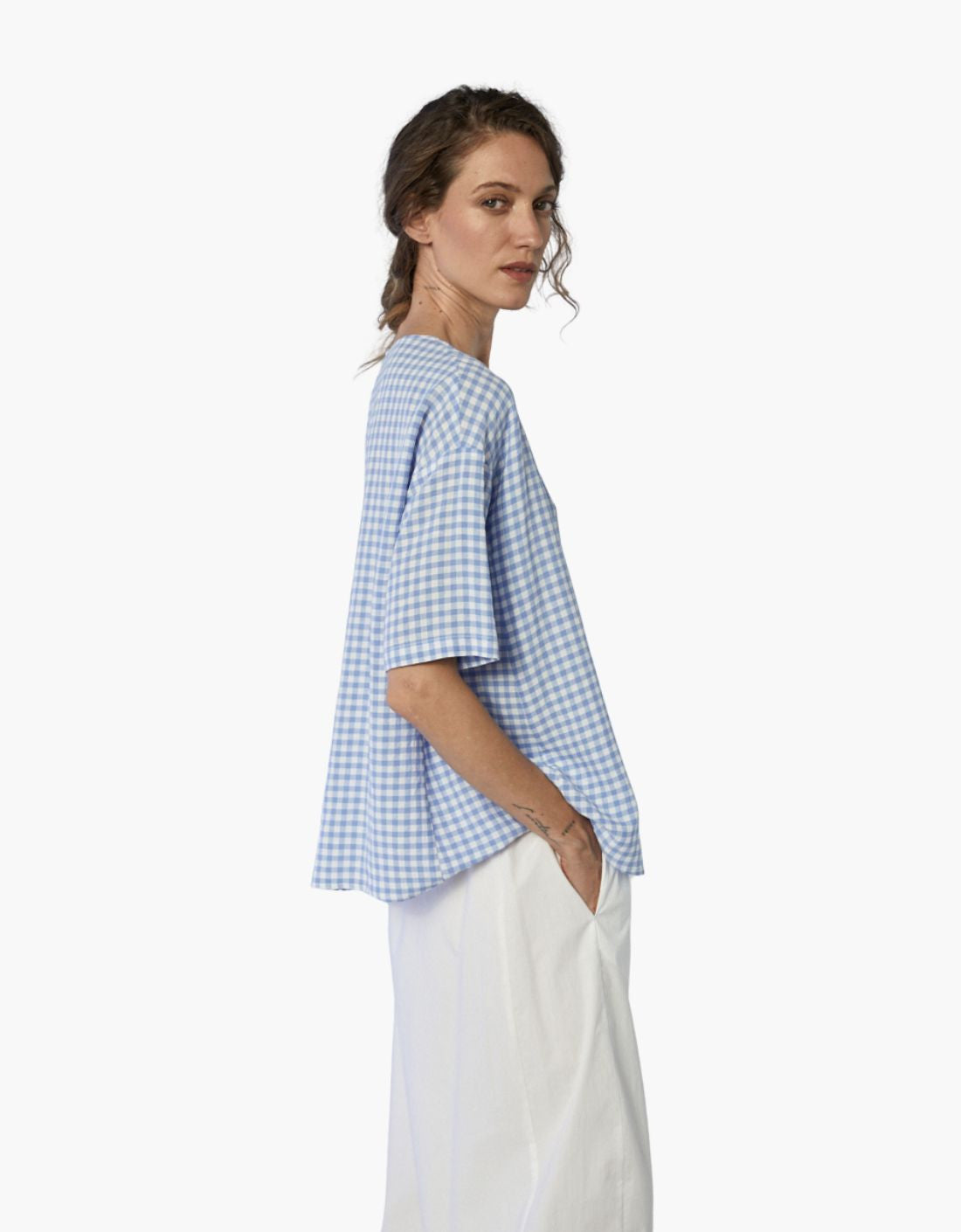 Blusa amplia Vichy
