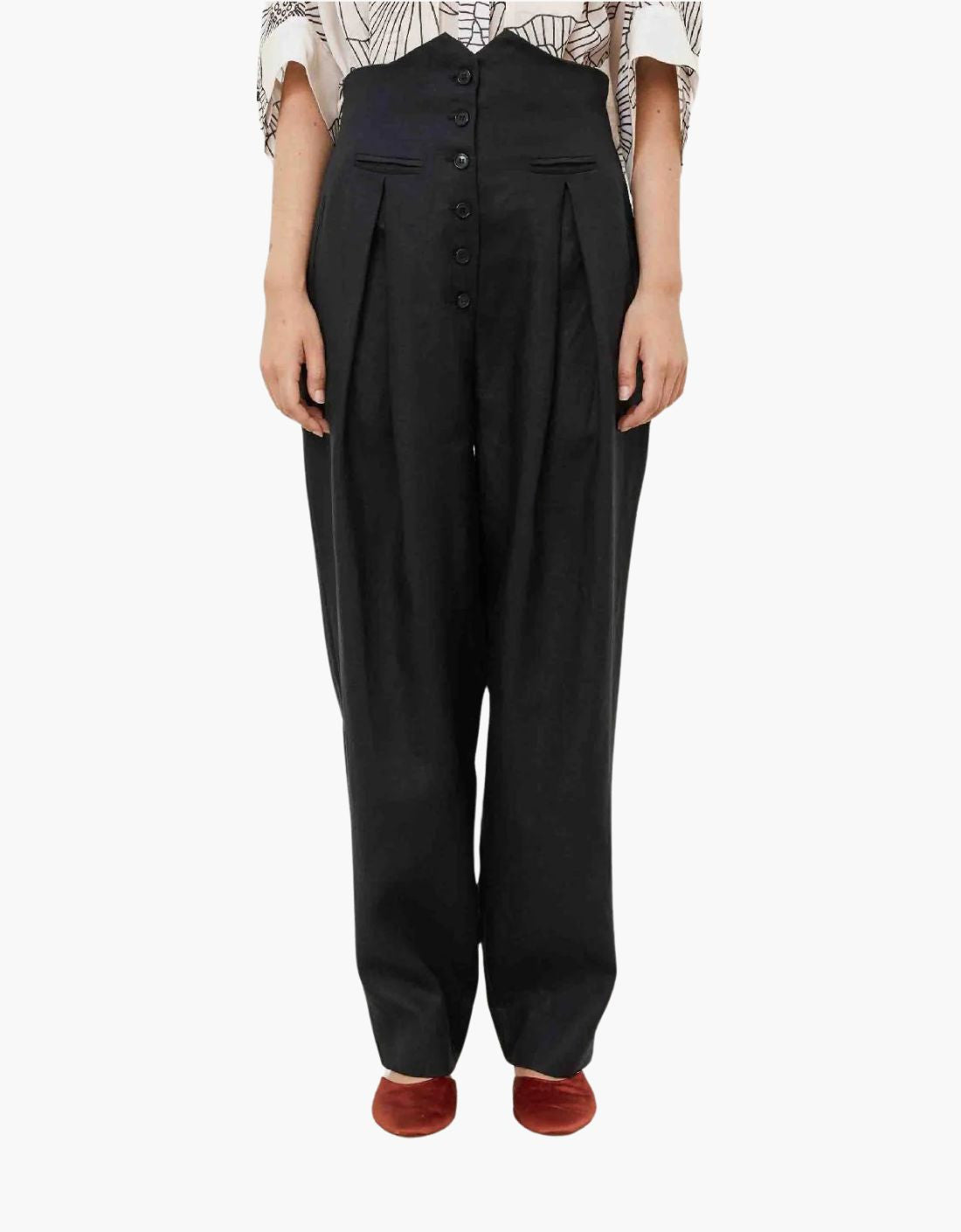 Pantalon frente abotonado "Giglio"