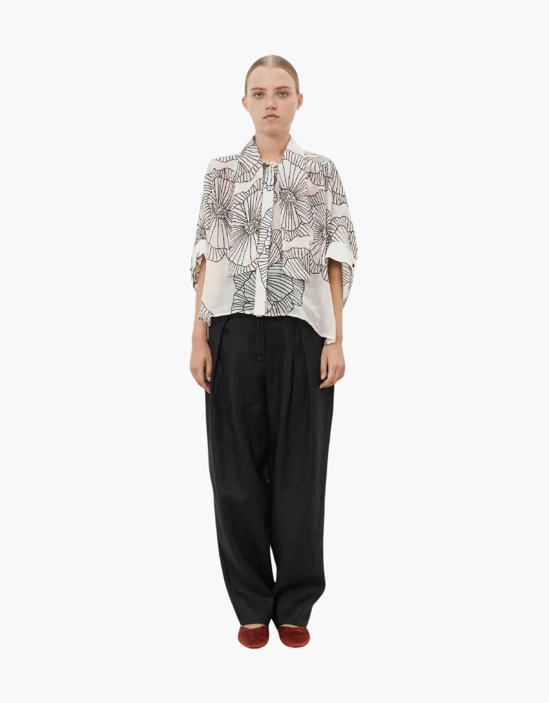 Pantalon frente abotonado "Giglio"