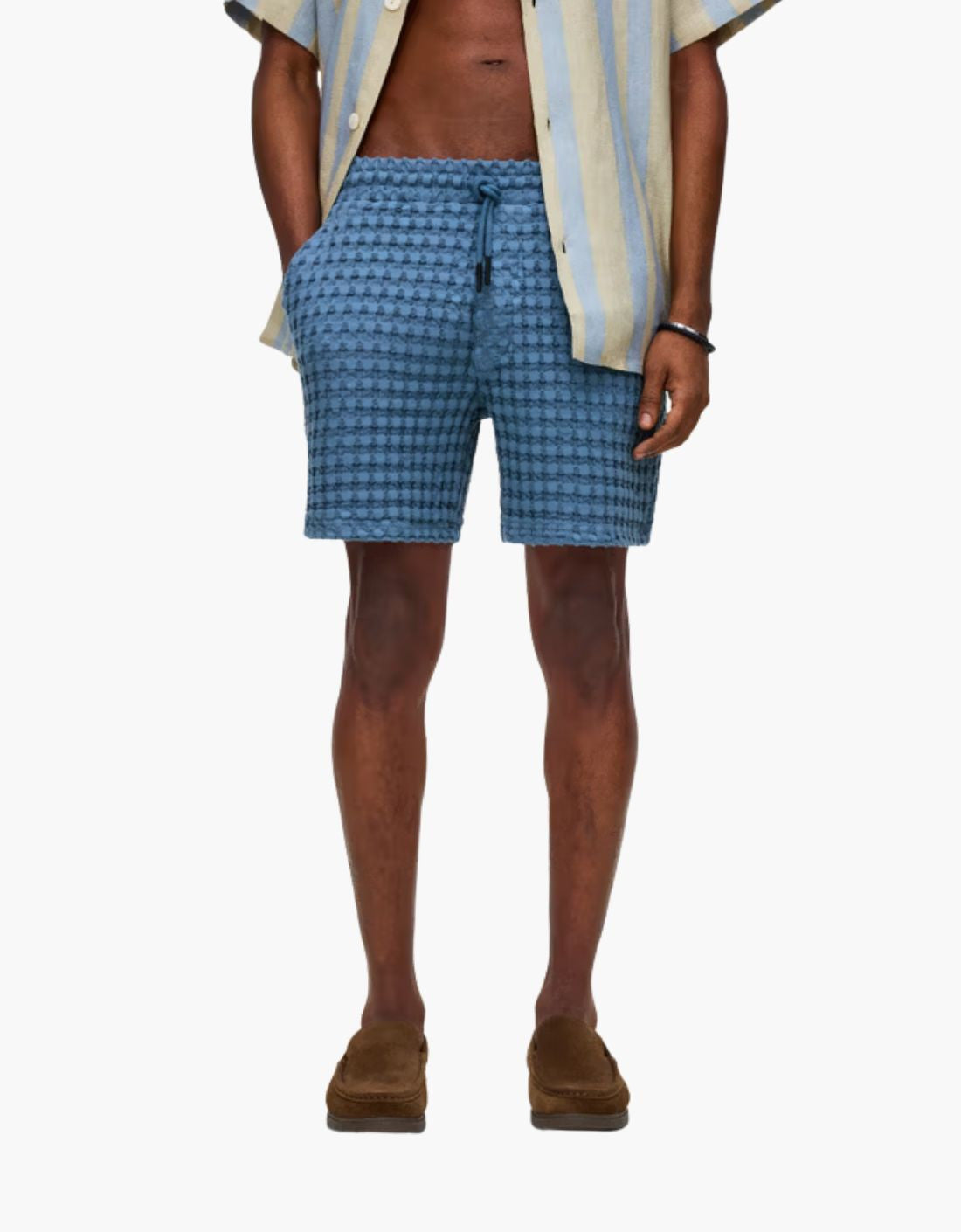 Bermuda "Waffle" - Azul