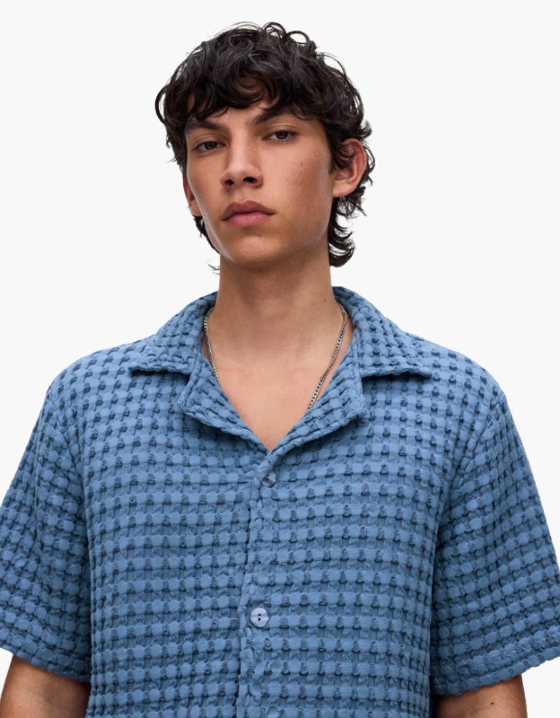 Camisa "Waffle" - Azul