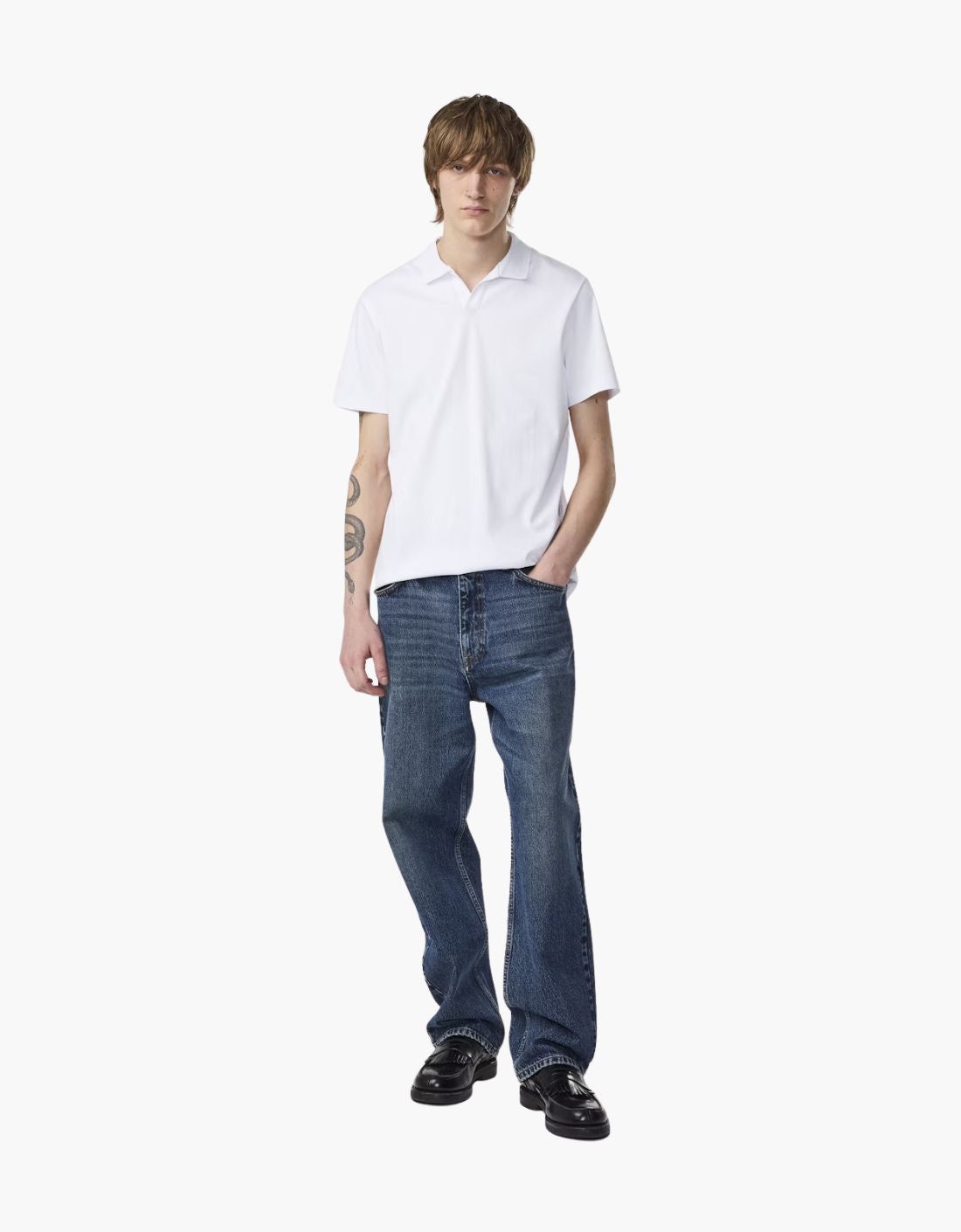 "Paul SS" open neck polo
